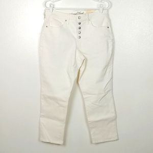 Universal Thread Jeans 10 High Rise Straight Crop Button Fly L25 NWT Flaw